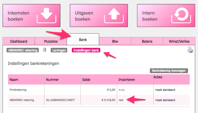 Importeren uitschakelen